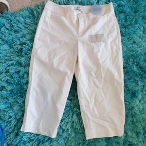 nwt ladies 4p white truly slimming dockers pants